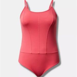 Torrid Foxy Scoop Neck Corset Seam Honeysuckle Pink Bodysuit